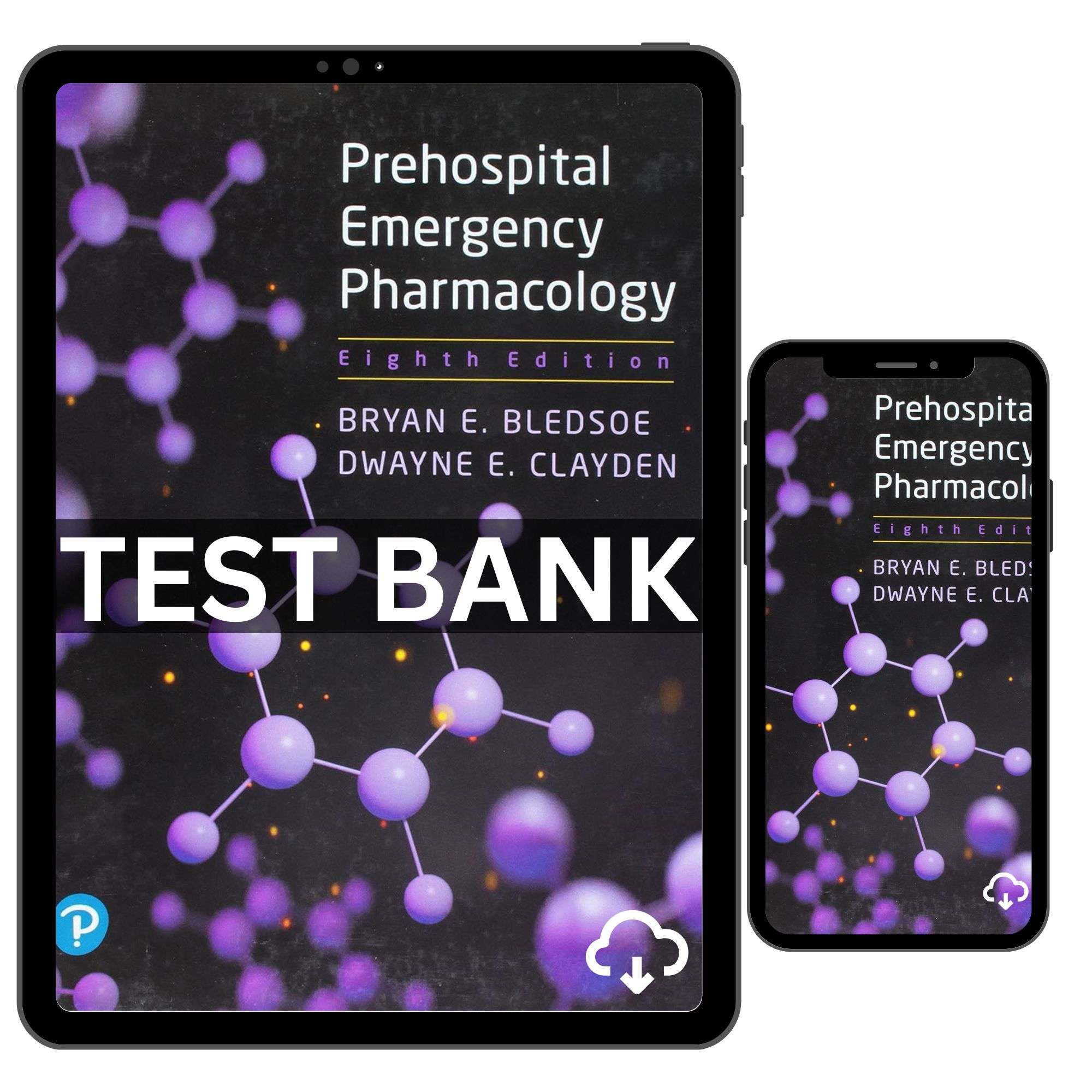 Prehospital Emergency Pharmacology 8th Edition By Bledsoe
